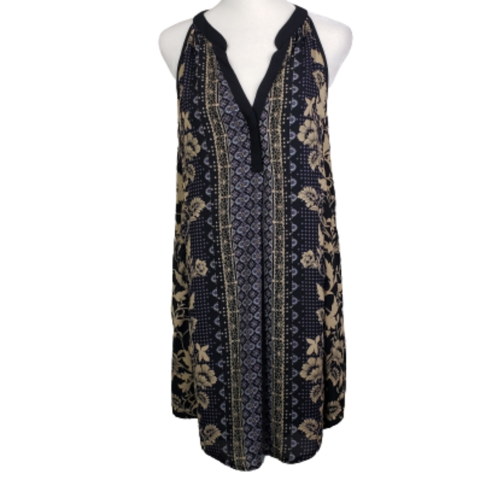 ASTR black floral mini dress, size Small